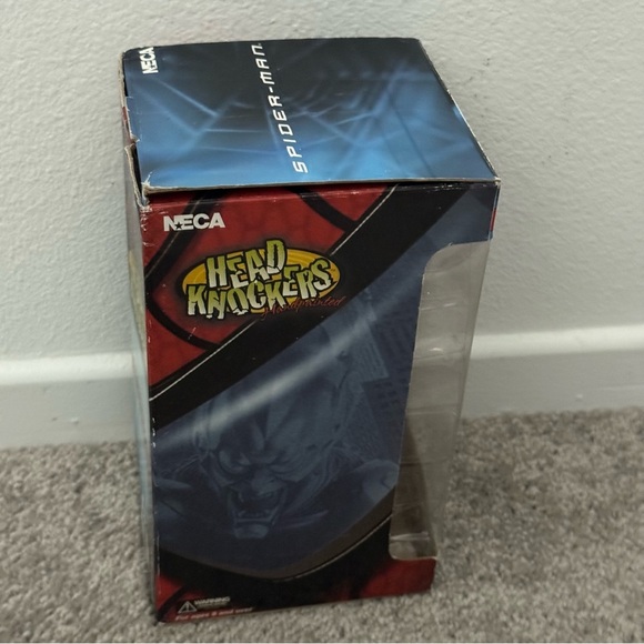 2002 Neca Spiderman Head Knocker Bobble Head Vintage RARE HTF New in Box - Picture 4 of 9